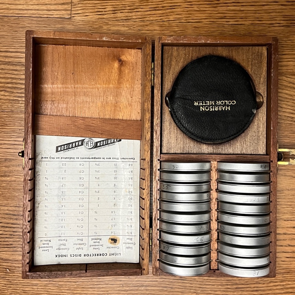 Vintage Harrison Color Correction Filter Kit – Complete Discs w/ Meter & Case